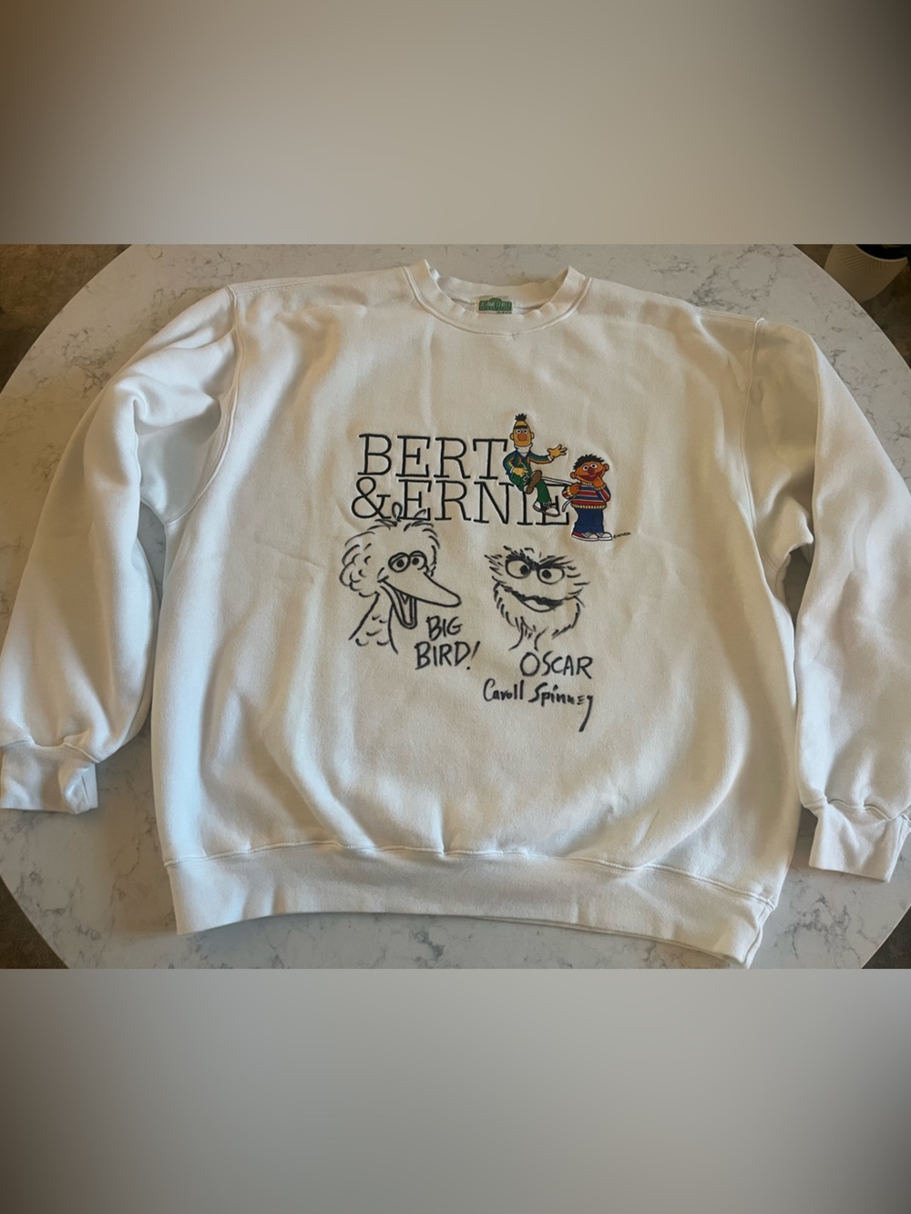 Adult Vintage Sesame Street Crewneck Sweatshirt Signed by Carol Spinney (size L)